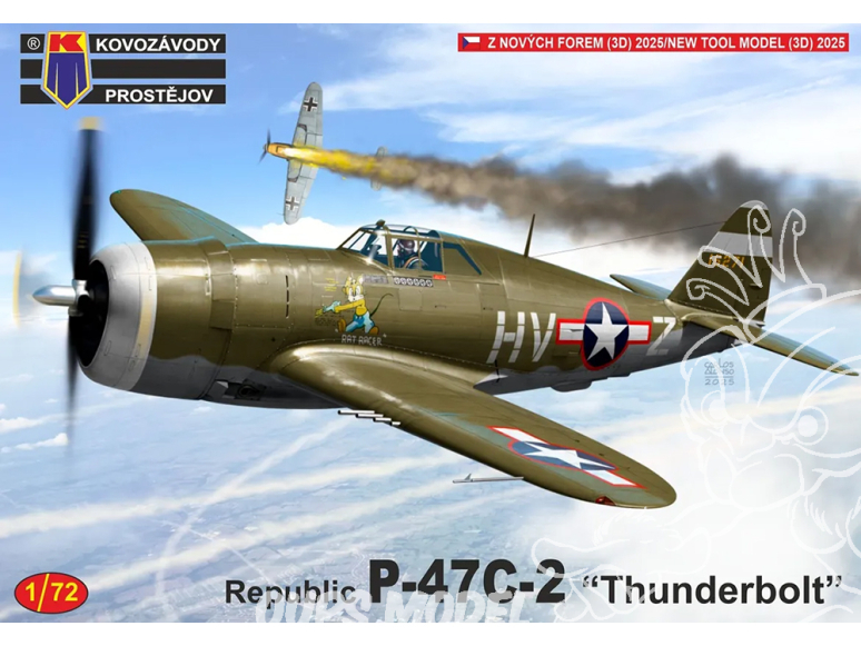 KP Model kit avion KPM0512 Republic P-47C-2 Thunderbolt 1/72