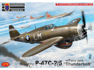 KP Model kit avion KPM0515 Republic P-47C-2/5 Thunderbolt avec réservoir Ferry 1/72
