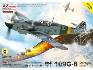 AZ Model Kit avion AZP7201 Messerschmitt Bf 109G-6 Danubian users 1/72