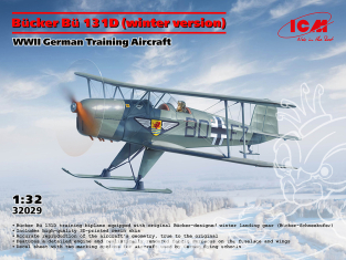 Icm maquette avion 32029 Bücker Bü 131D version hiver 1/32