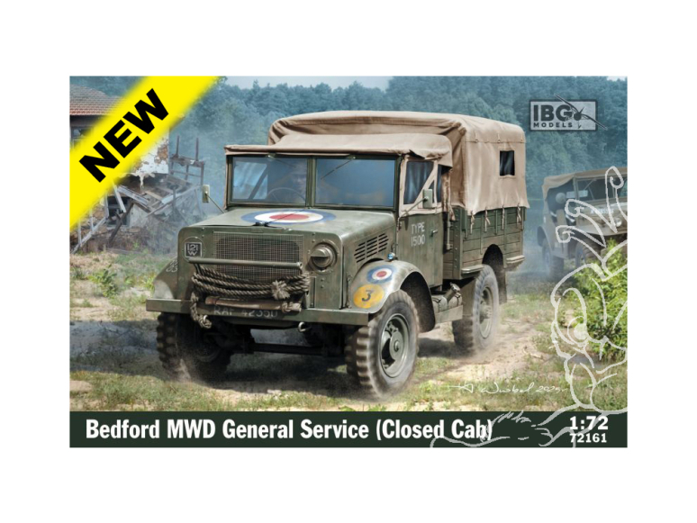 IBG maquette militaire 72161 Bedford MWD Service général (Cabine fermée, Production tardive) 1/72