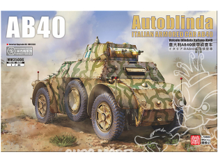 Lanmo Model maquette militaire MM35006 Voiture blindée italienne Autoblinda AB-40 1/35