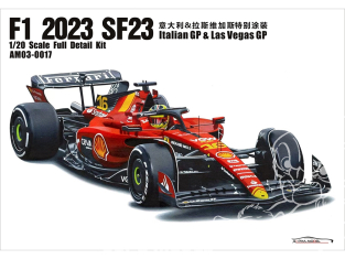 Alpha Model maquette voiture AM03-0017 Ferrari F1 2023 SF23 Italian GP et Las Vegas GP 2023 1/20