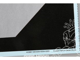 HOBBY DESIGN HD04-0203 Decalques à motif carbone (S)(a) 1/24