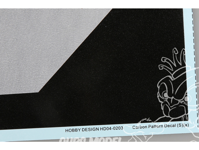 HOBBY DESIGN HD04-0203 Decalques à motif carbone (S)(a) 1/24