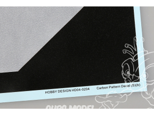 HOBBY DESIGN HD04-0204 Decalques à motif carbone (S)(b) 1/24
