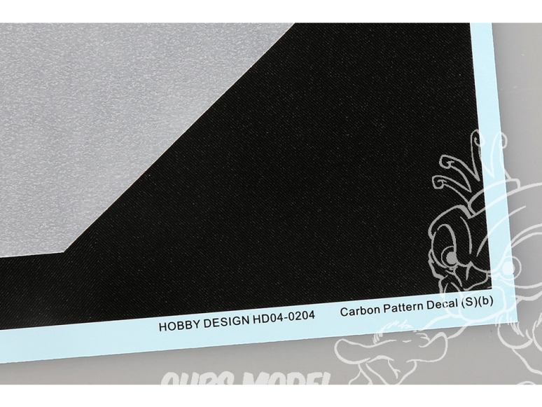 HOBBY DESIGN HD04-0204 Decalques à motif carbone (S)(b) 1/24