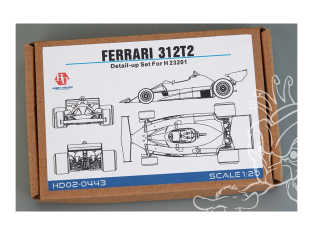 Hobby Design kit d'amélioration voiture HD02-0443 Detail-Up Ferrari 312T2 kit Hasegawa 23201 1/20