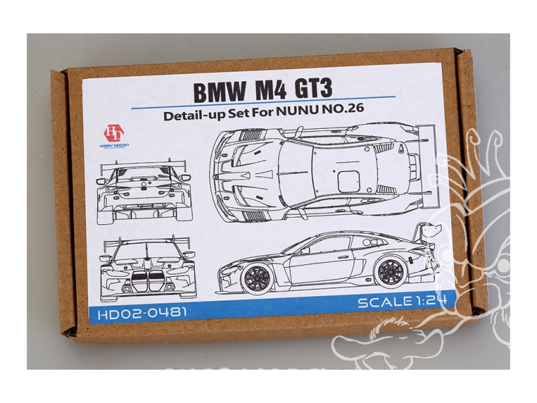 Hobby Design kit d'amélioration voiture HD02-0481 Detail-Up BMW M4 GT3 kit NUNU N°26 1/24
