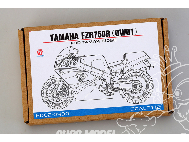 Hobby Design kit d'amélioration moto HD02-0490 Detail-Up Yamaha FZR750R (OW01) kit Tamiya 14058 1/12