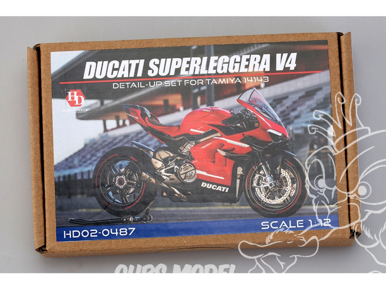 Hobby Design kit d'amélioration moto HD02-0487 Detail-Up Ducati Superleggera V4 kit Tamiya 14143 1/12