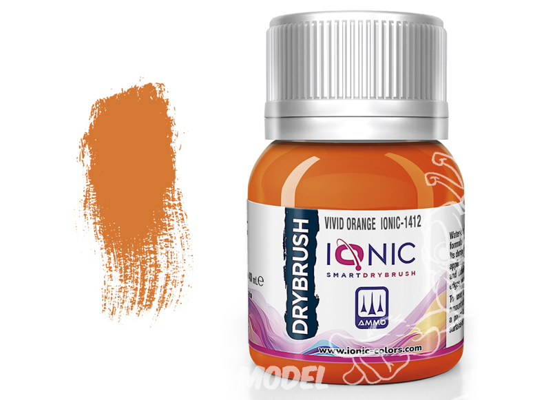 Ammo MIG IONIC peinture 1412 Drybrush Orange vif 40ml