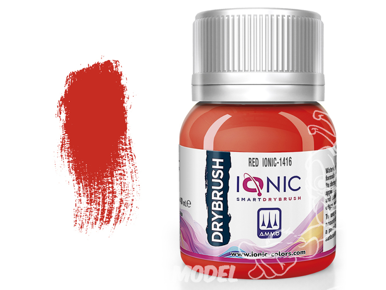 Ammo MIG IONIC peinture 1416 Drybrush Rouge 40ml