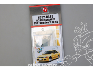 Hobby Design kit d'amélioration voiture HD02-0488 Detail-Up CE9A Lancer GSR Evolution Ⅲ kit Aoshima 1/24