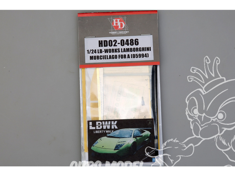 Hobby Design kit d'amélioration voiture HD02-0486 Detail-Up LB-Works Lamborghini Murcielago kit Aoshima 1/24