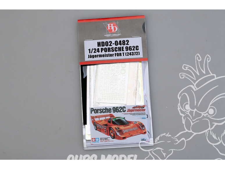 Hobby Design kit d'amélioration voiture HD02-0482 Detail-Up Porsche 962c Jagermeister kit Tamiya 1/24
