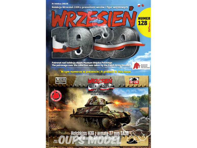 First to Fight maquette militaire pl128 Hotchkiss H39 avec canon SA38 de 37 mm 1/72