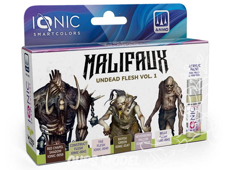 MIG peinture IONIC 0462 Set Chair de Mort-Vivant Malifaux vol.1 6 x 20ml