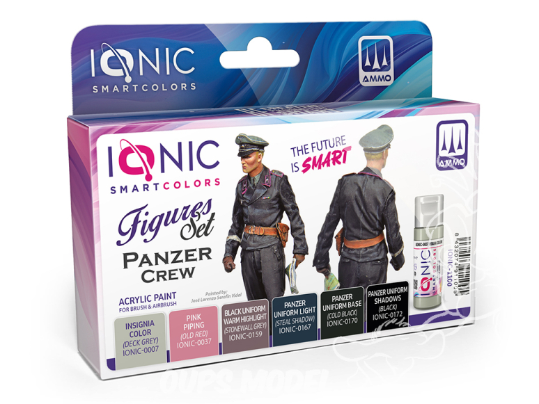 MIG peinture IONIC 1100 Set Equipage Panzer 6 x 20ml