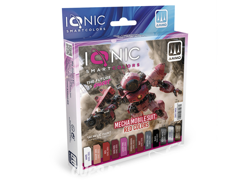MIG peinture IONIC 0455 Set Mecha Mobile Suit Couleurs rouge 12 x 20ml