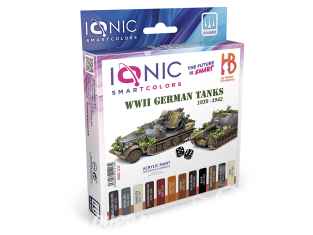 MIG peinture IONIC 1213 Set chars Allemands WWII 1939-1942 12 x 20ml