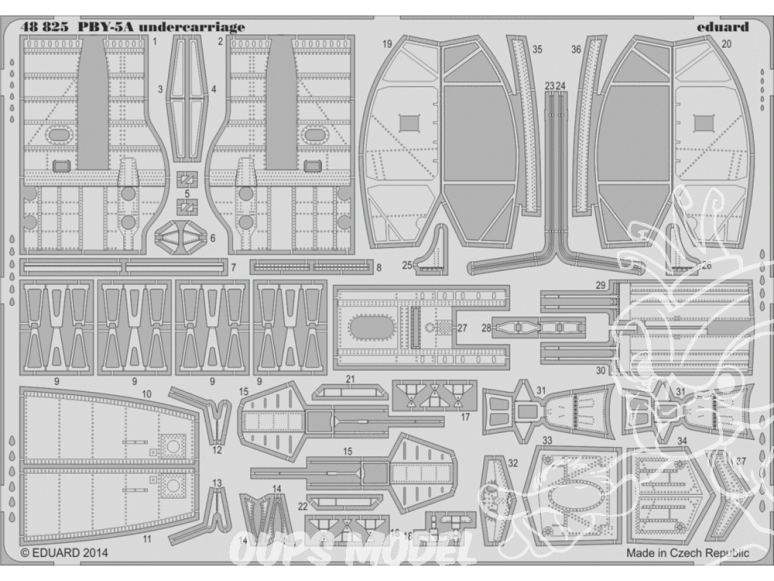 EDUARD photodecoupe avion 48825 Undercarriage PBY-5A Revell 1/48