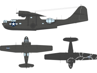 Eduard Express Mask EX1183 PBY-5A Insigne national US (étoiles et bandes) Eduard / Revell 1/48