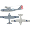 Eduard Express Mask EX1184 PBY-5A Insigne national US (&eacute;toiles avec centre rouge) Eduard / Revell 1/48