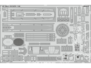 EDUARD photodecoupe avion 491590 Amélioration F-16I SUFA (Gold Edition) Kinetic 1/48