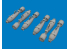 Eduard kit d'amelioration avion brassin Print 6481213 Bombes frag 40lb P-40K Eduard 1/48
