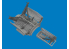 Eduard kit d'amelioration avion brassin Print 6481167 F-16C Baies de roues &amp; jambes standard Tamiya 1/48