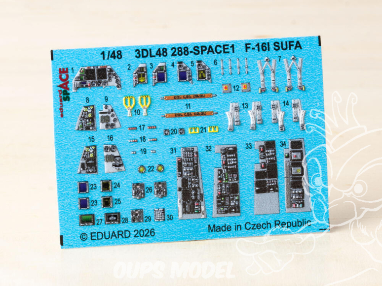 Eduard Space décalques 3D 3DL48288 F-16I SUFA Kinetic 1/48