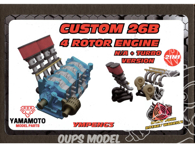 Yamamoto YMPENG3 Moteur Mazda 26B à 4 rotors sur mesure 1/24