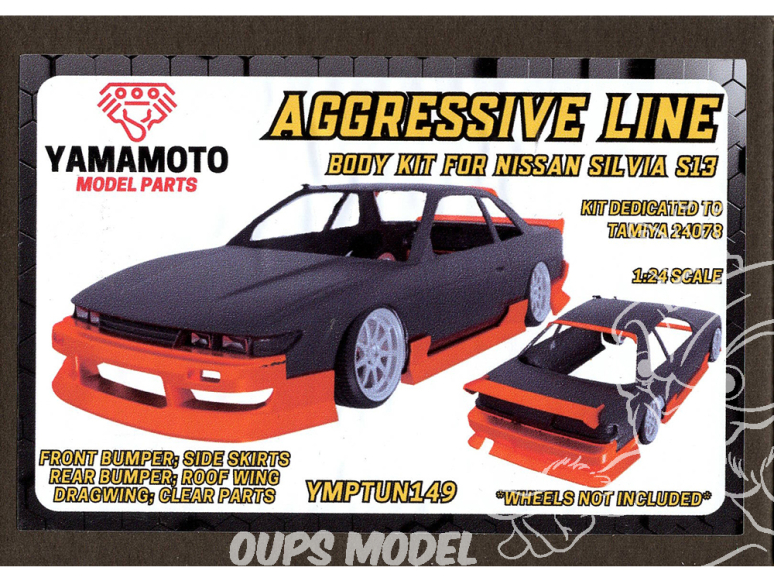 Yamamoto YMPTUN149 Kit carrosserie VeilSide D1-GT pour Mazda RX-7 kit Tamyia 24078 1/24