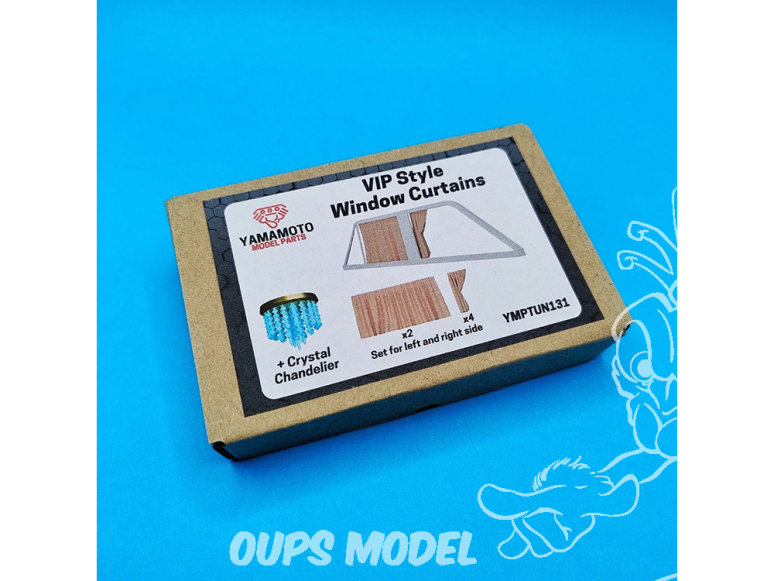 Yamamoto YMPTUN131 Rideaux de vitres style VIP avec Lustre 1/24