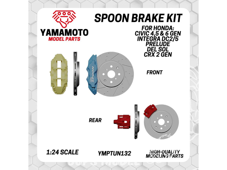 Yamamoto YMPTUN132 Kit de frein Spoon 1/24