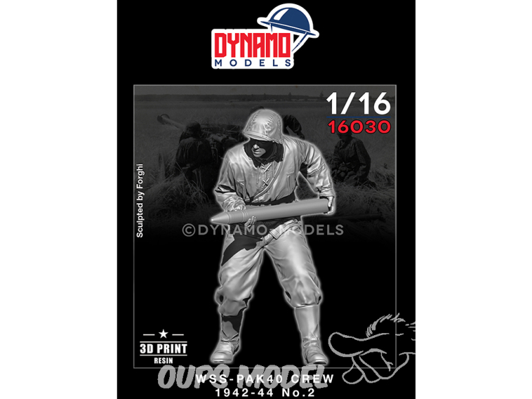 Dynamo models figurine 16030 Equipage Waffen SS Pak40 1942-44 No.2 1/16