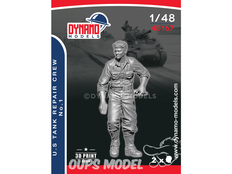 Dynamo models figurine 48167 Tankiste U.S. en réparation No.1 1/48