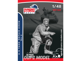 Dynamo models figurine 48168 Tankiste U.S. en réparation No.2 1/48