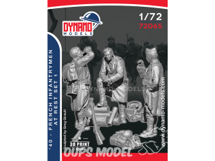 Dynamo models figurine 72065 Set Infanterie Française au repos 1940 Set 1 1/72