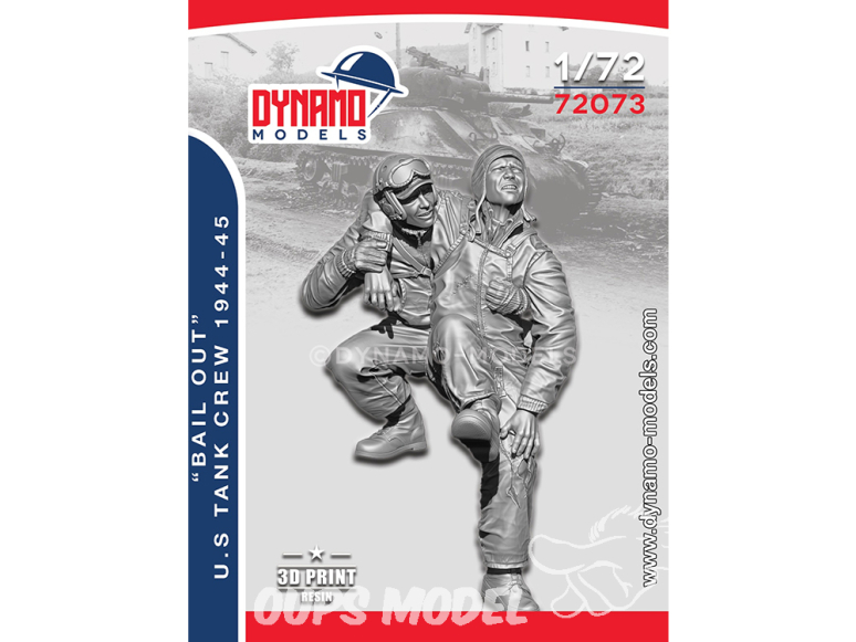 Dynamo models figurine 72073 Equipage de char U.S. 1944-45 "Bail Out" 1/72