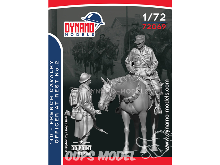 Dynamo models figurine 72069 Cavalerie Française au repos 1/72