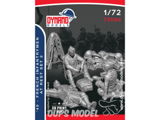 Dynamo models figurine 72066 Set Infanterie Française au repos 1940 set 2 1/72