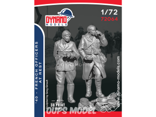 Dynamo models figurine 72064 Set Officiers Française au repos 1940 1/72