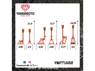 Yamamoto YMPTUN058 LEVIERS DE VITESSE SPORT 1/24