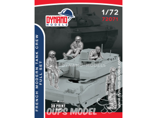 Dynamo models figurine 72071 Set Equipage de char moderne Français 1/72