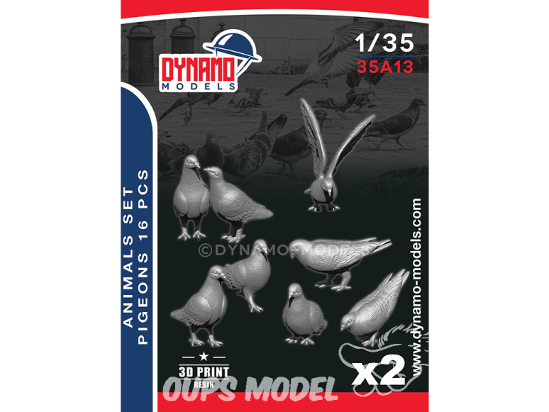 Dynamo models figurine 35A13 Pigeons x16 1/35