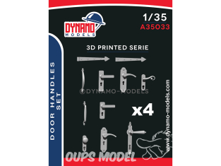 Dynamo models accessoires A35033 Set de poignées de porte x4 1/35