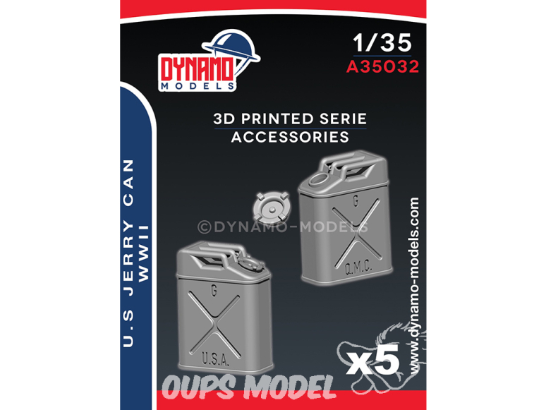 Dynamo models accessoires A35032 Jerry Can U.S. WWII x5 1/35
