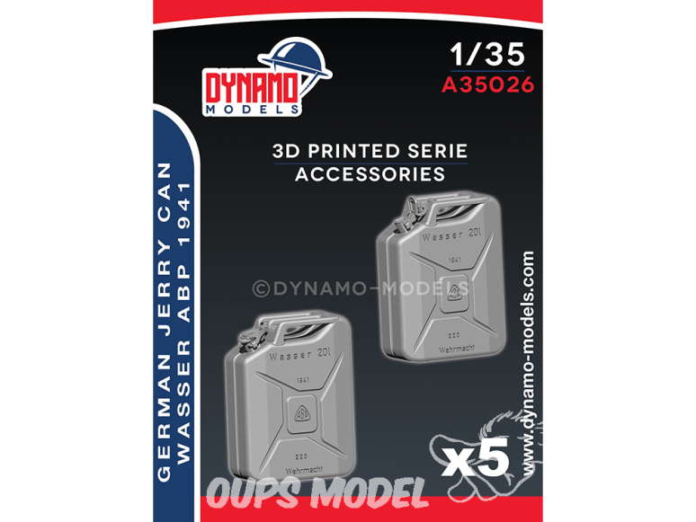 Dynamo models accessoires A35026 Jerry Can Allemand Wasser ABP 1941 x5 1/35